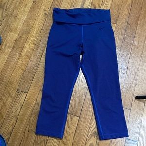 Nike Dri-fit fold over stripped leggings sz S like new